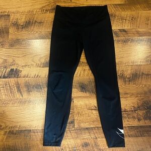 Black Leggings with White Nike Logo